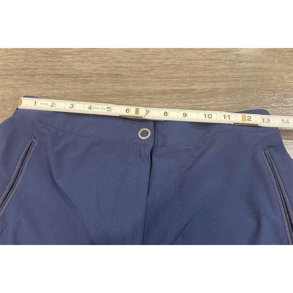 Chico's Women's Capri Pants Size 1 Navy Blue Stretch Casual - Picture 3 of 5